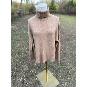 J. Crew Turtleneck Sweater Wool Alpaca Womens sz S High Neck Heather Sand  BD143